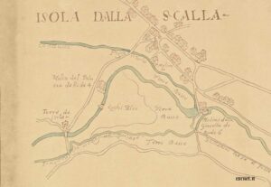 Il Tartaro a Isola della Scala - Estratto del disegno conservato presso l'Archivio di Stato di Verona realizzato dal perito Cuman Giuseppe - 1531