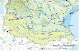 Mappa del corso dei fiumi del Basso Veneto